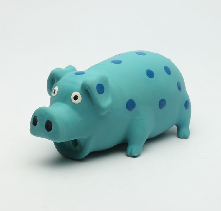 Small Cute Durable Squeaky Dog Toys / Eco - Friendly Rubber Pig Toy For Dogs