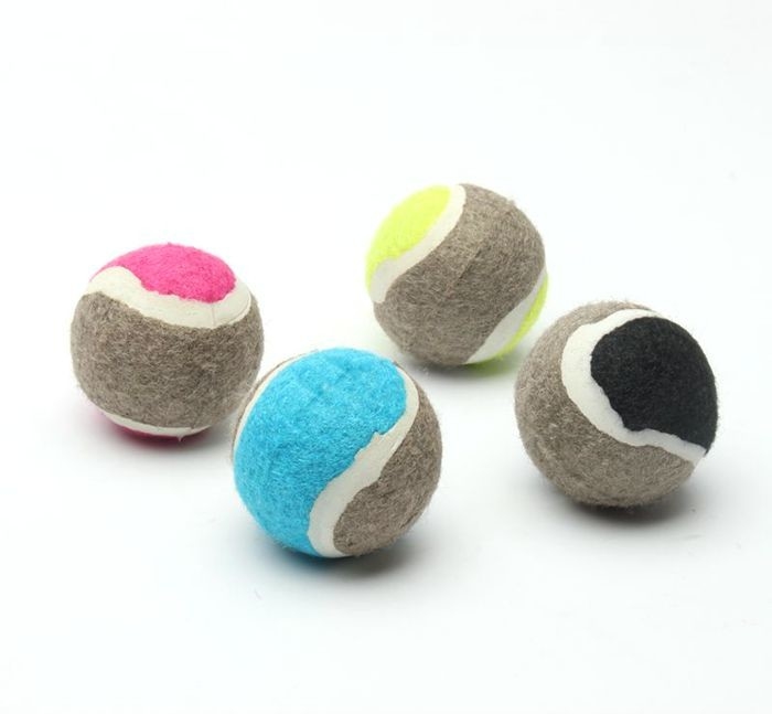 Customized logo printing pet toy tennis ball pet toy rubber