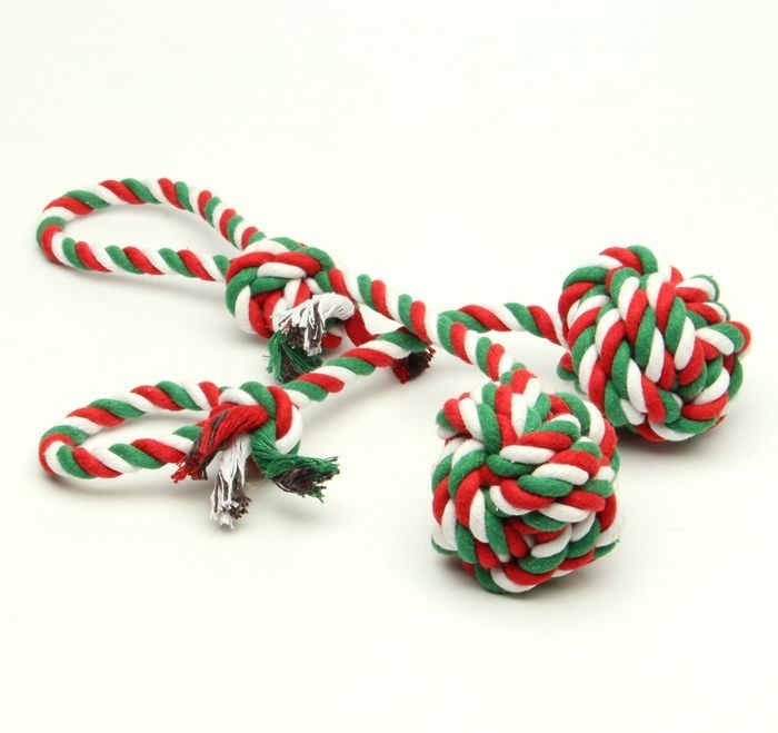 Eye - Catching  Durable Dog Rope Pull Toys Varied Bright And Fun Patterns