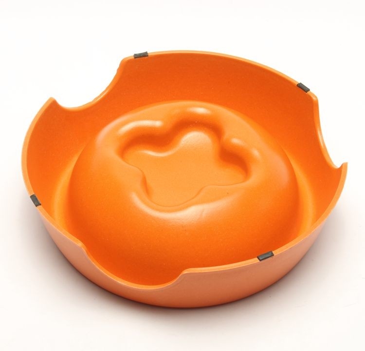 Round Dog Food Dish To Slow Down Eating Puppy Slow Feeder Customized Color