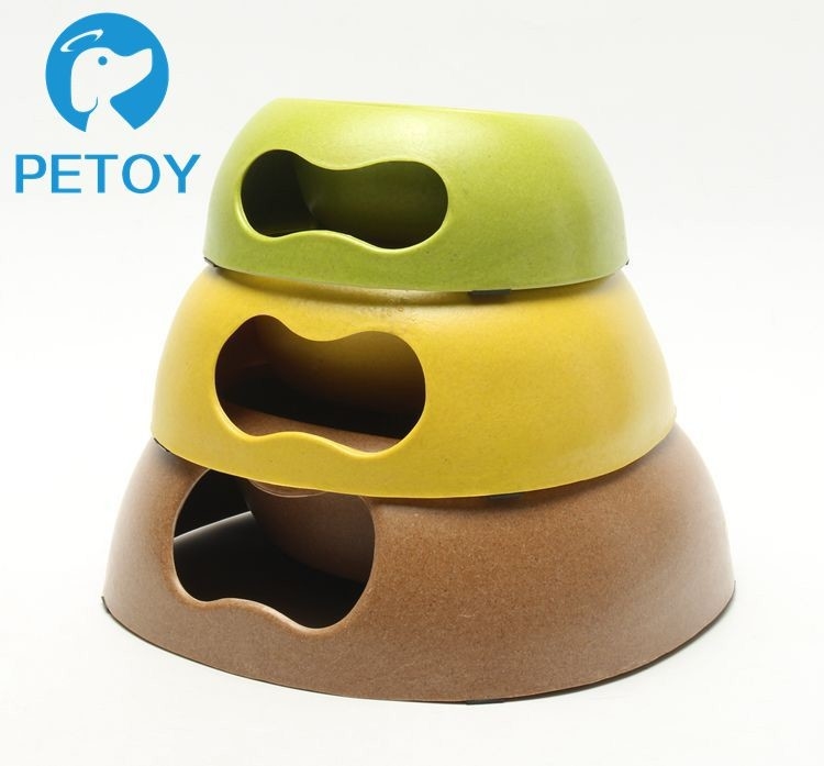 Portable Dogs Bio Bamboo Pet Bowl Environmental Friendly New Design