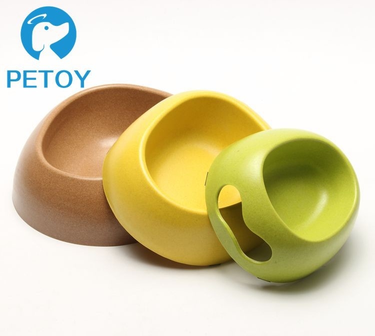 Portable Dogs Bio Bamboo Pet Bowl Environmental Friendly New Design