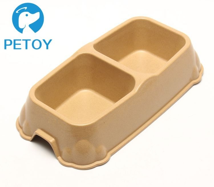 Commercial Double Bamboo Dog Feeder Customized Size Long Service Life
